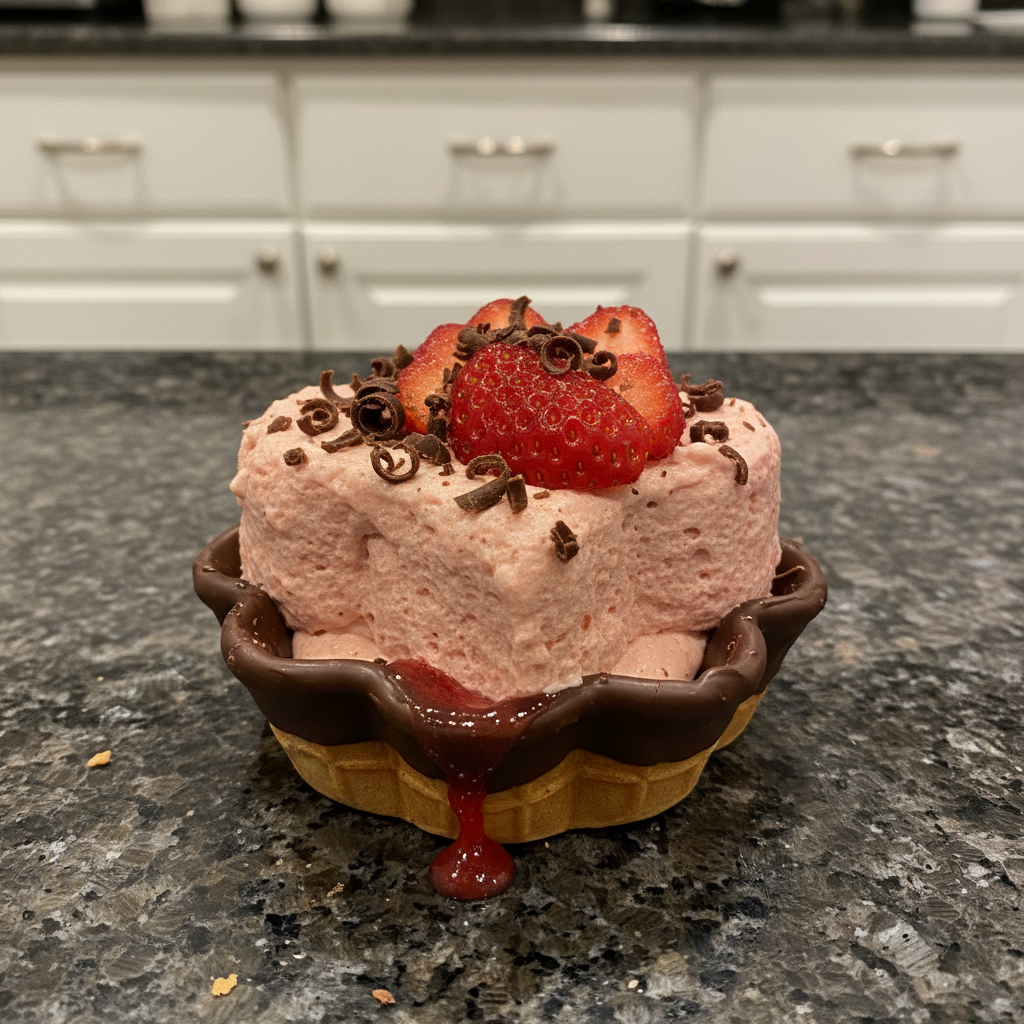 Silky Heart-Shaped Strawberry Mousse for Valentine’s