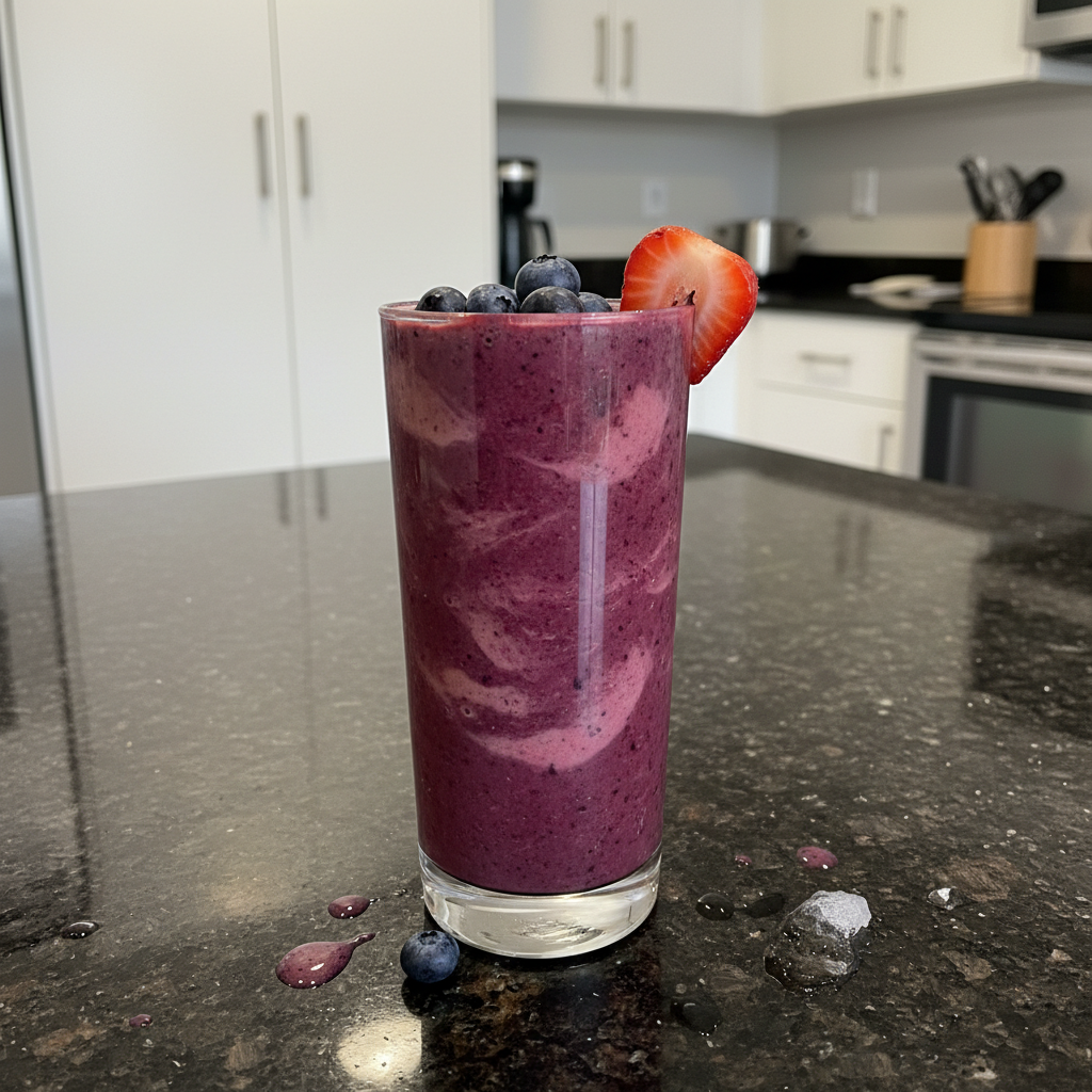 Creamy Probiotic Berry Smoothie with Dates