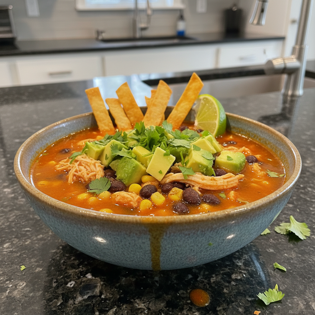 Fire-Roasted Chicken Tortilla Soup
