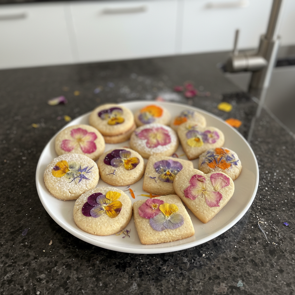 Edible Flower Cookies: Valentine’s Delight!